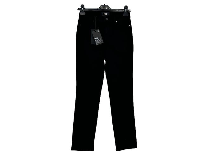 Paige Jeans Jeans Paige neri in cotone taglia 26 Nero