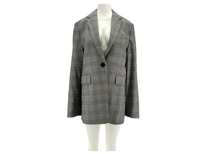Michael Kors Wollblazer grau kariert
