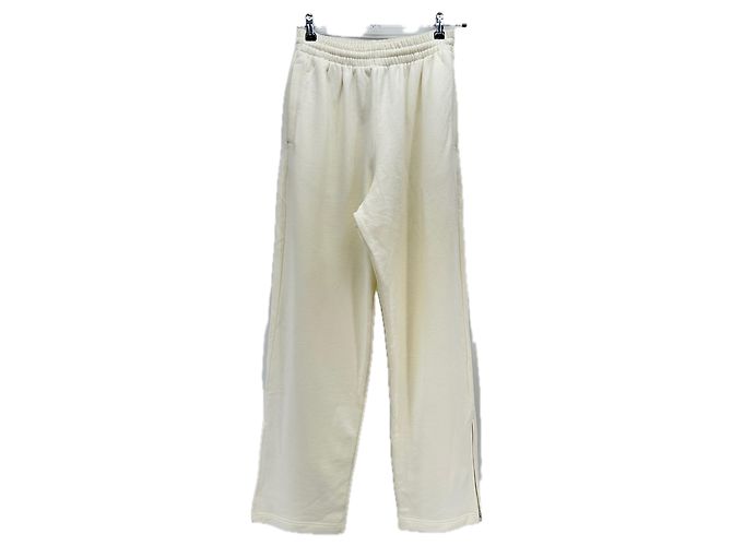 Autre Marque Calça de moletom larga branca quebrada Bege