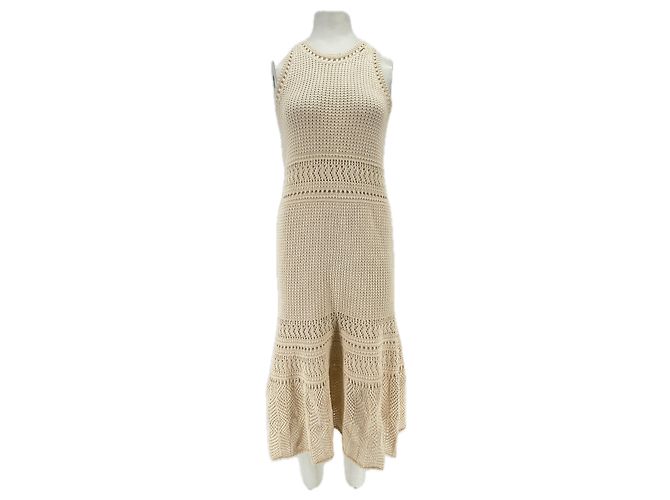 Robe sans manches en crochet beige Vanessa Bruno