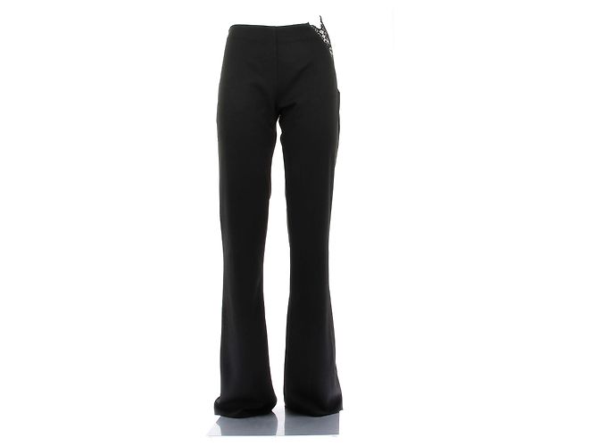 Autre Marque Pantaloni slim neri in cotone VAILLANT 38 Nero