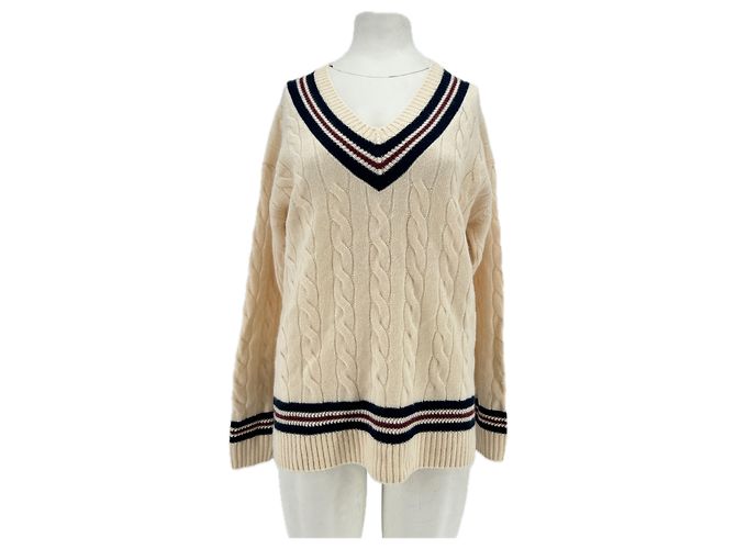 J.Crew Kaschmirpullover beige V-Ausschnitt XS 