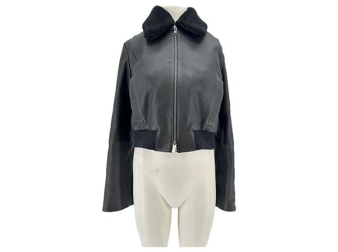 Vince Lederjacke Schwarz S