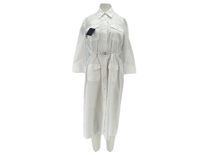 Vestido camisa Prada blanco de algodón
