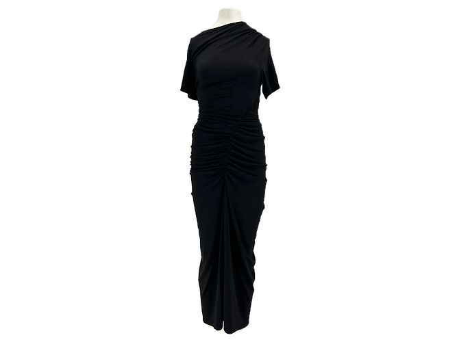 Autre Marque Asymmetrisches schwarzes Kleid