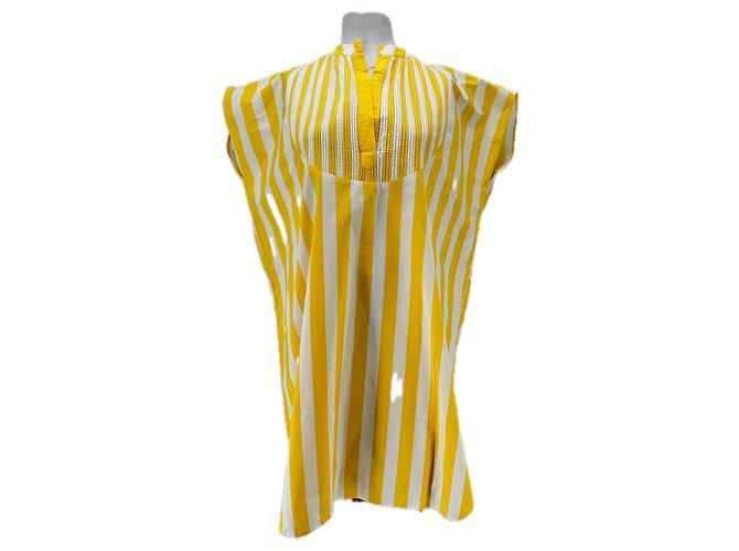 Autre Marque Blusa a righe bianca e gialla TOSHIE Giallo