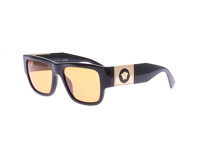 Versace Óculos de sol pretos e laranjas