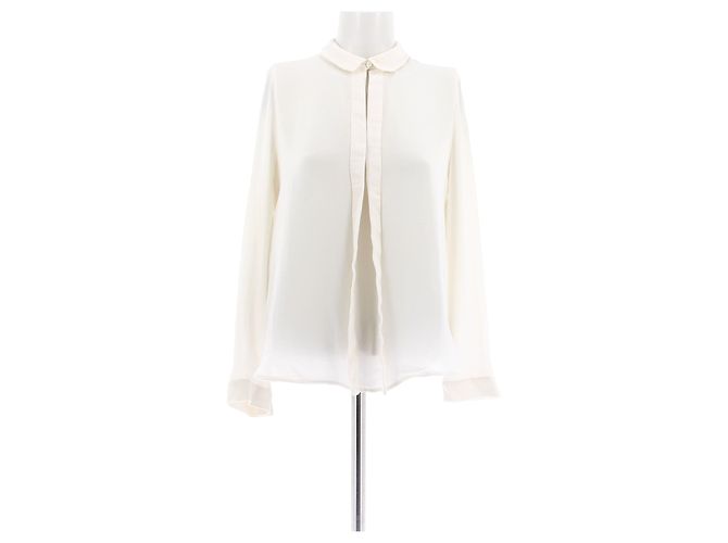 Emporio Armani Camicia in seta bianca Bianco