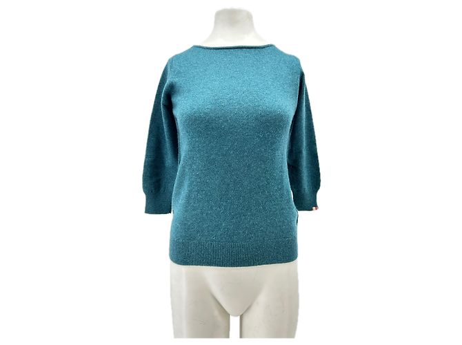 Autre Marque Pull en cachemire turquoise