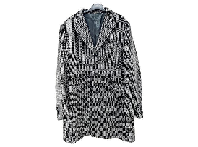 Corneliani Casaco cinza e preto em cashmere