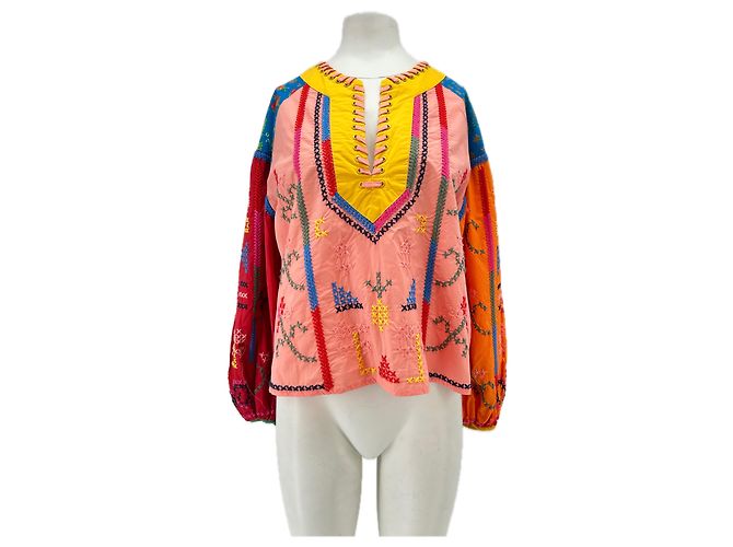 Farm Rio Blusa multicolore e ricamo