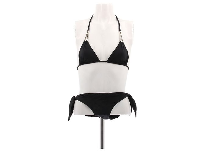 Saint Laurent Schwarzes Zweiteiler-Badeanzug