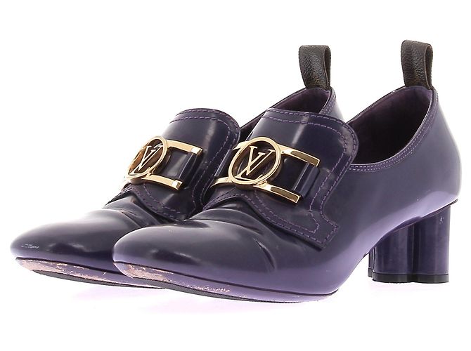 Louis Vuitton Richelieu Absatz Lackleder Lila