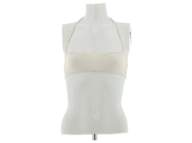 Autre Marque Reggiseno trasparente crema Beige