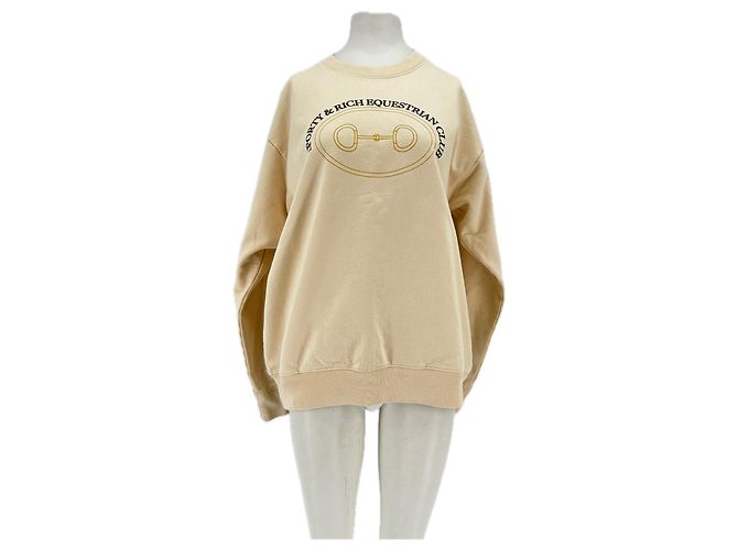 Autre Marque SPORTY & RICH Sweatshirt Gelb Baumwolle M