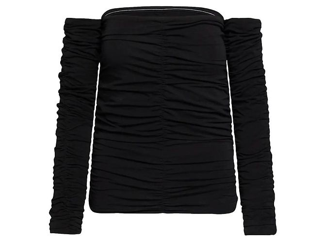 Autre Marque Top ROHE nero a spalle scoperte con maniche lunghe
