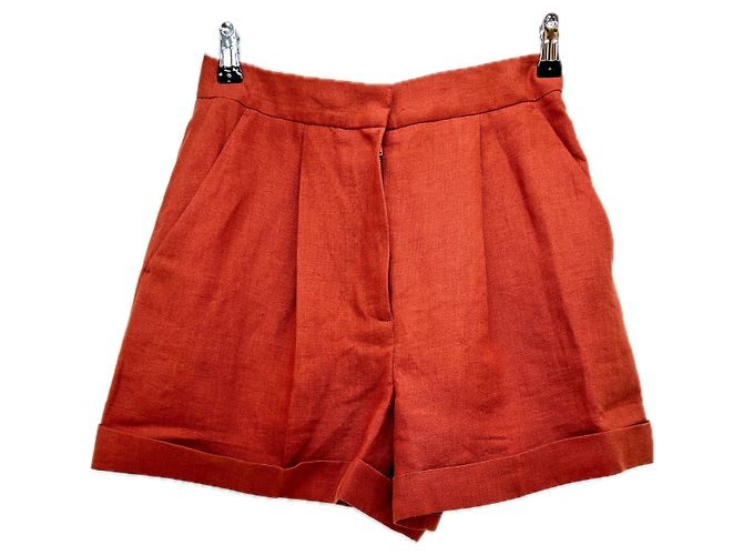 SéZane Leinen Shorts bordeaux