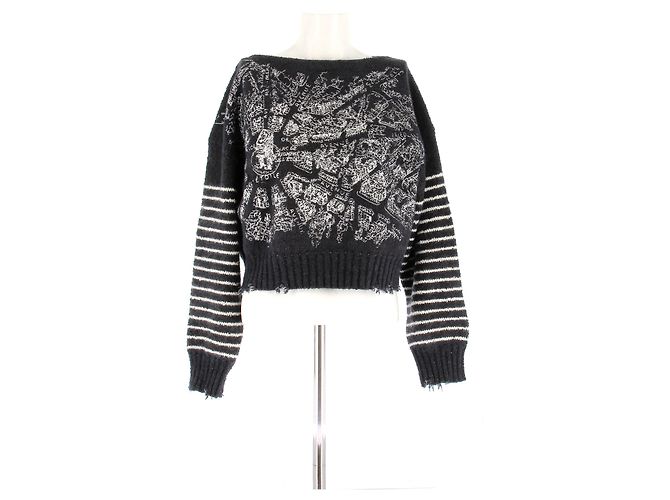 Suéter Christian Dior Plan de Paris Gris de Algodón