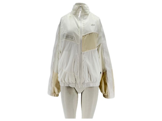 Lacoste White Jacket Polyester Size 48