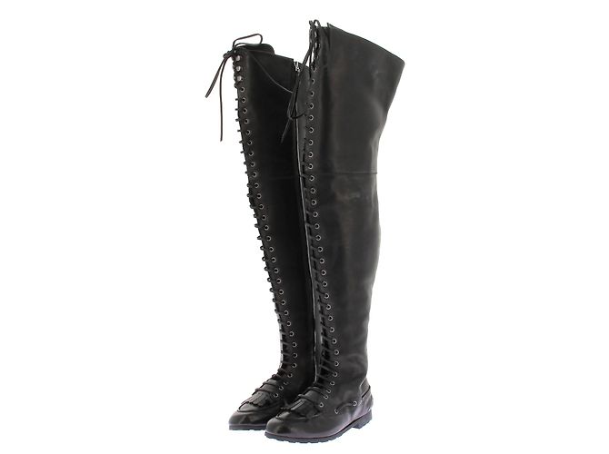 Bally Schnürstiefel aus Leder Schwarz
