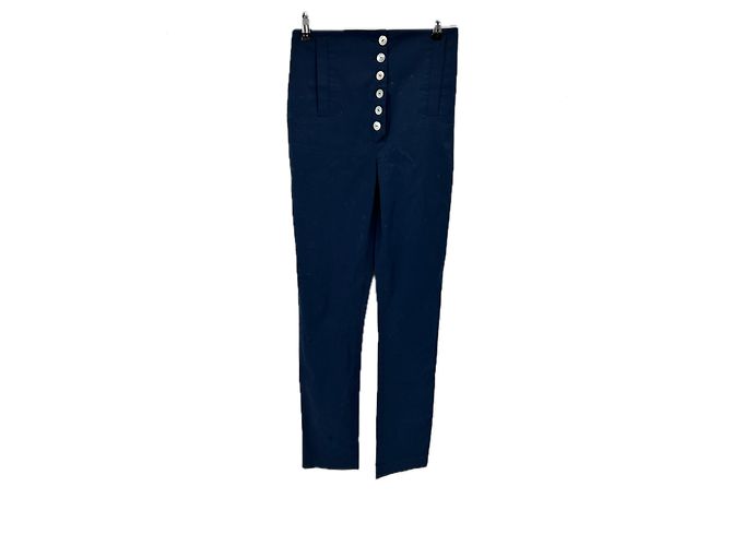 Autre Marque Calça marinha com botões Azul marinho