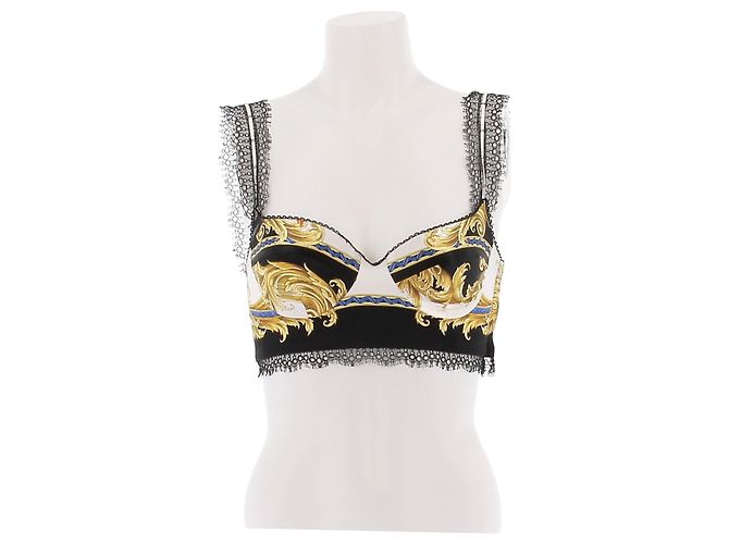 Versace BH Top Schwarz Viscose