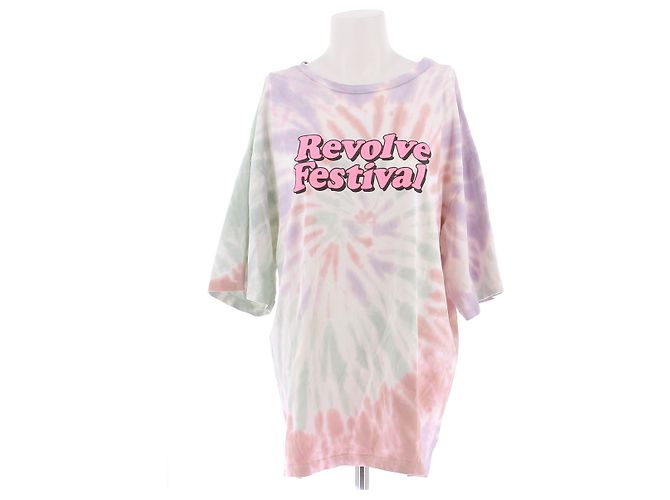 Autre Marque Camiseta REVOLVE tie dye rosa de algodón XL
