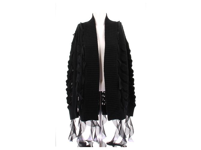 Blumarine Schwarzer Cardigan mit Bändern