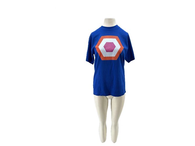 Off White Camiseta azul estampada