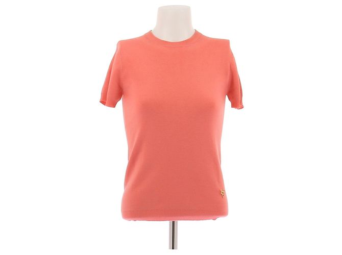 Louis Vuitton Pull manches courtes corail Orange