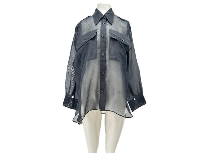 Khaite Camicia in seta nera Nero