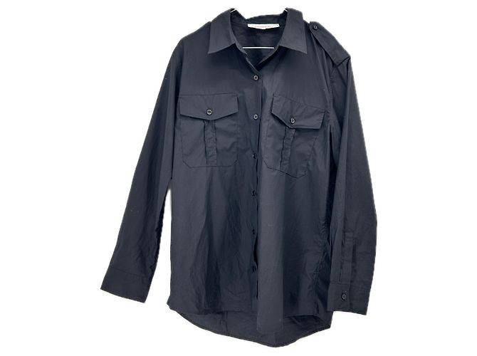 Gerard Darel Schwarze Baumwollbluse Gr 42