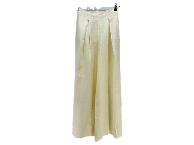 Autre Marque PEONY Leinenhose Cremeweiß S Beige