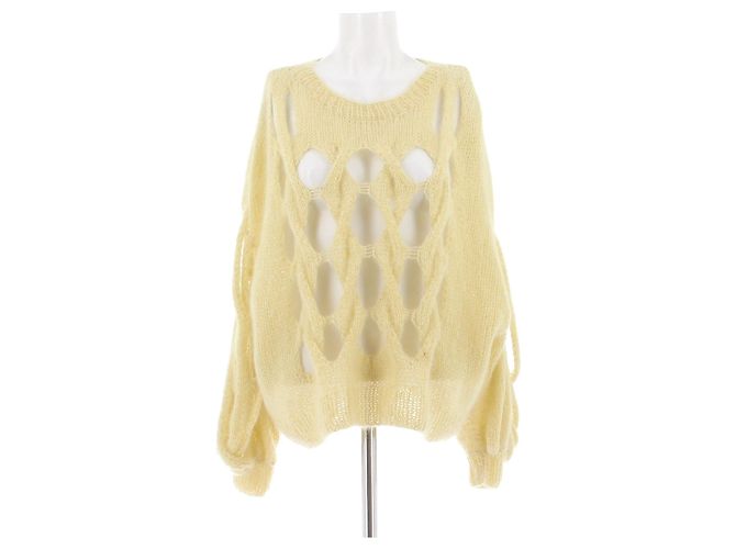 Loewe Gelber Mohair-Pullover
