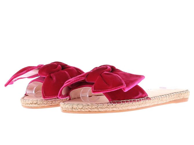 Sandalias espadrilles Manebi de terciopelo rosa