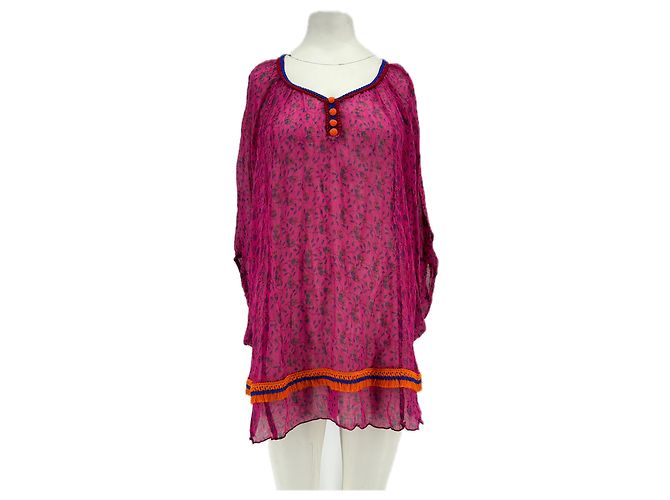 Autre Marque Blusa rosa con flores POUPETTE ST BARTH
