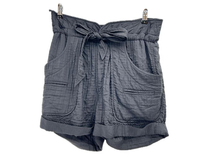 Pantalones cortos negros Isabel Marant Etoile de algodón con cinturón