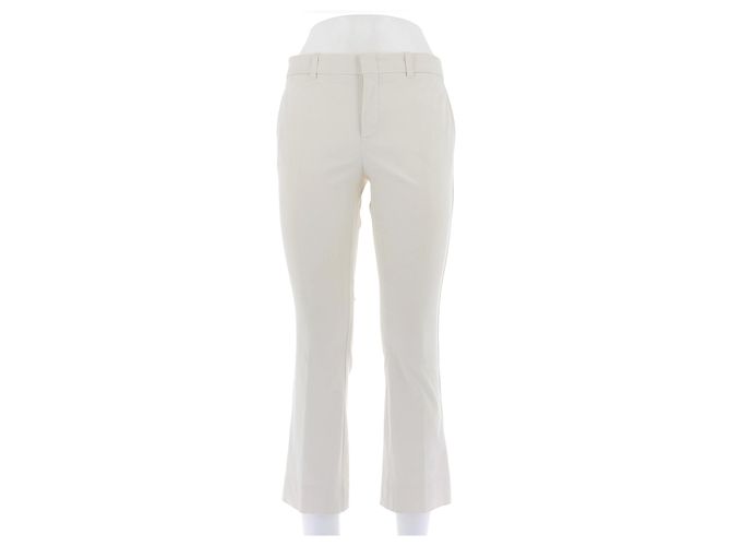 Pantalones blancos Gucci con pinzas de algodón Talla 40