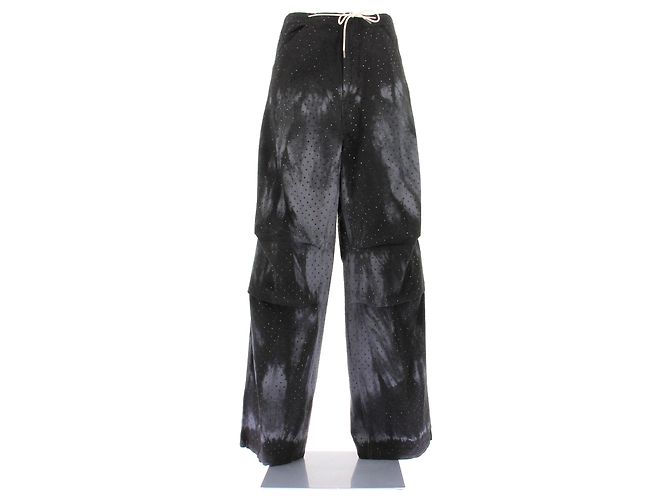 Autre Marque Jeans neri e strass Nero