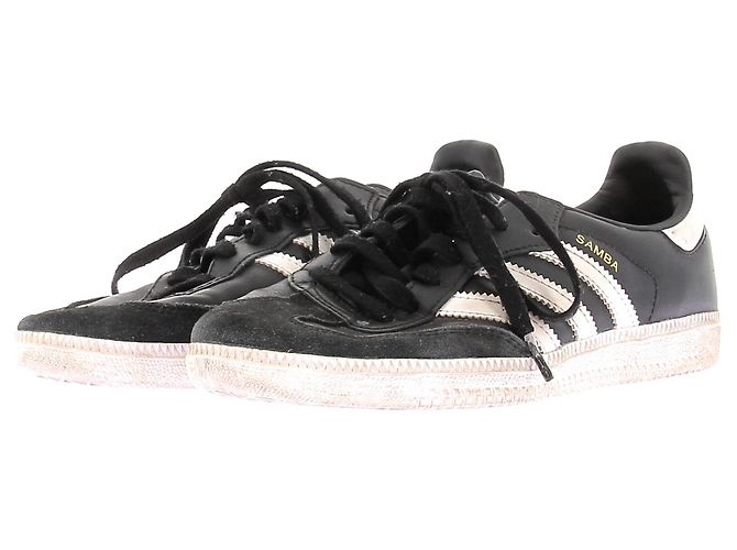 Adidas Tênis de couro "Samba" Preto