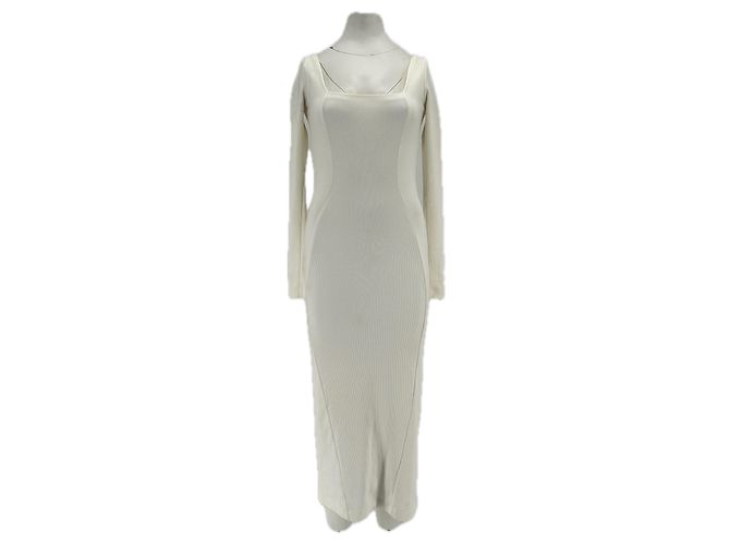 Autre Marque Abito lungo bianco NDS in cotone taglia 34