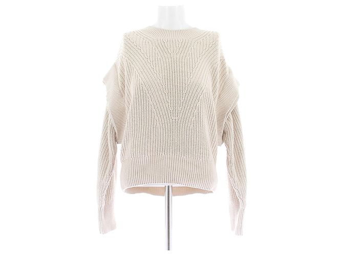 Iro Strickpullover beige aus Baumwolle 