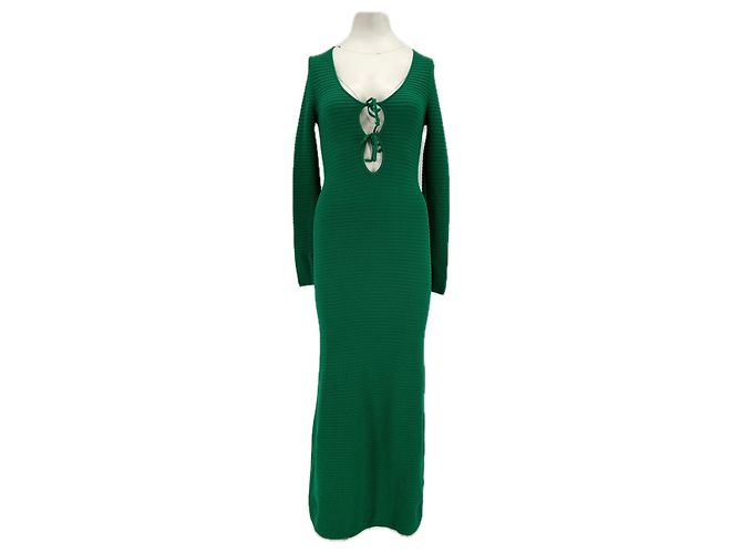Autre Marque Grüne Häkelkleid