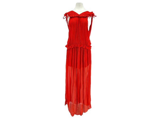 Isabel Marant "Alsaw" rotes Seidenkleid