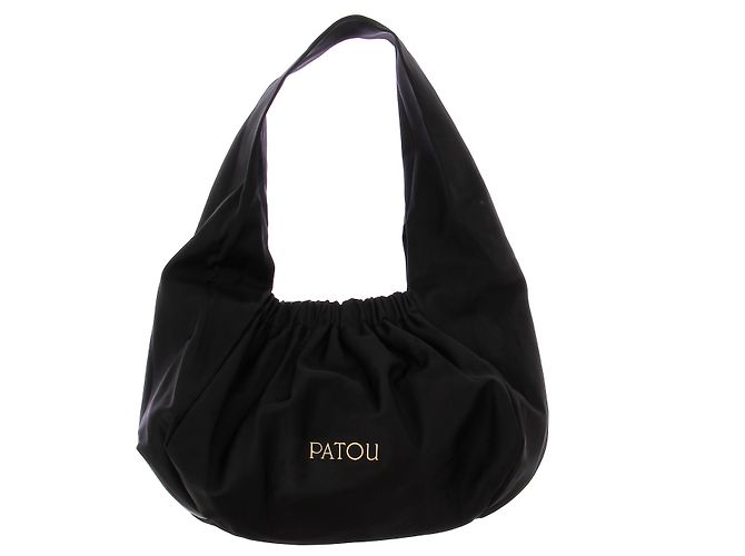 Autre Marque Sac porté épaule en satin "Le Biscuit" Noir