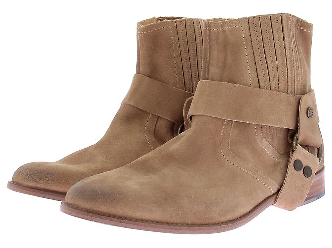 Botas de camurça bege com fivelas Zadig & Voltaire Marrom
