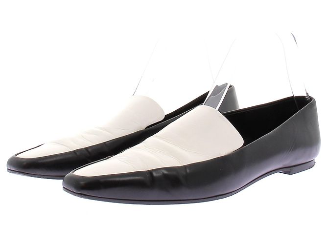 The row Mocassini neri e bianchi Nero 