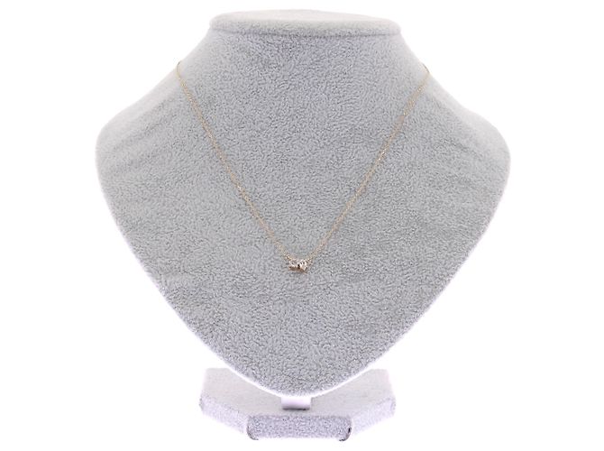 Autre Marque Collar de oro macizo de 14 quilates y diamantes Dorado