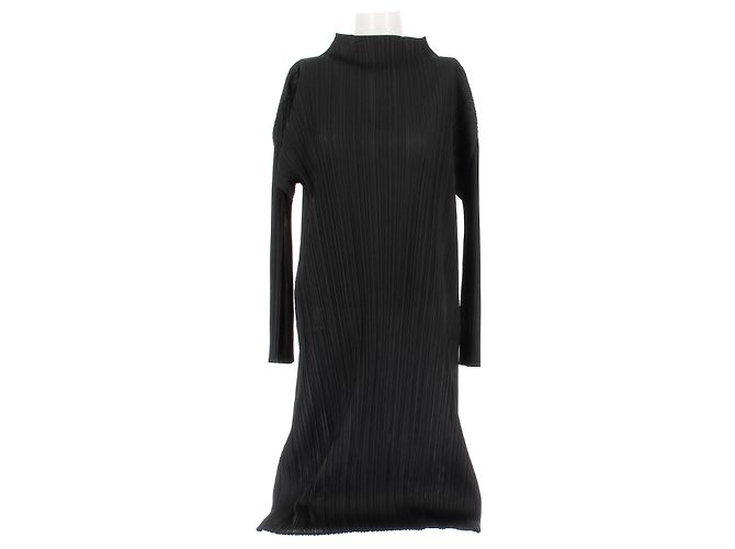Pleats Please Schwarzes Kleid
