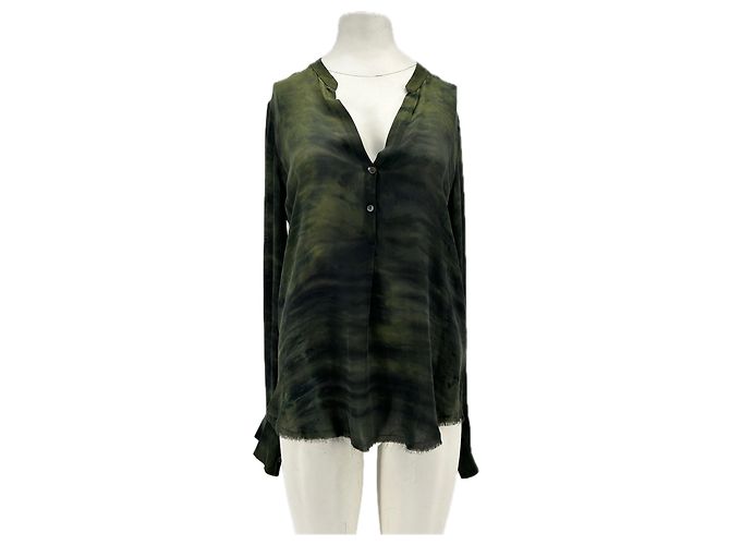 Autre Marque RAQUEL ALLEGRA Seidenbluse Grün